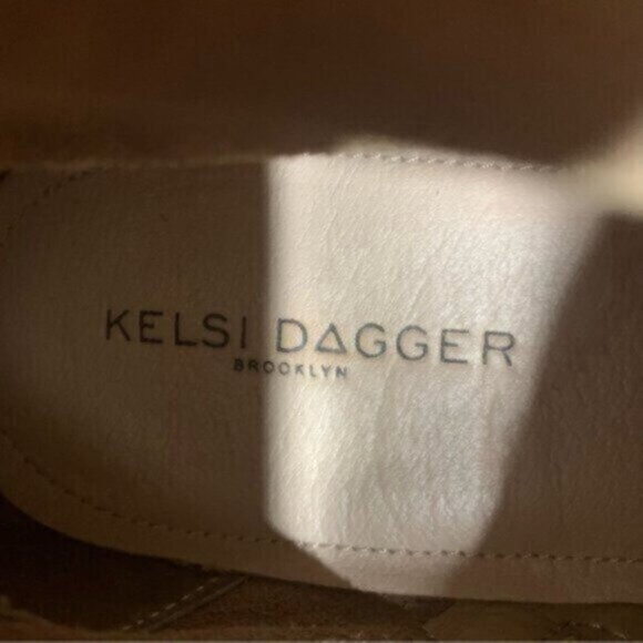 Kelsi Dagger Cliff Mocha Brown Suede Pointed Toe Block Heel Western Ankle Boots - Picture 11 of 12